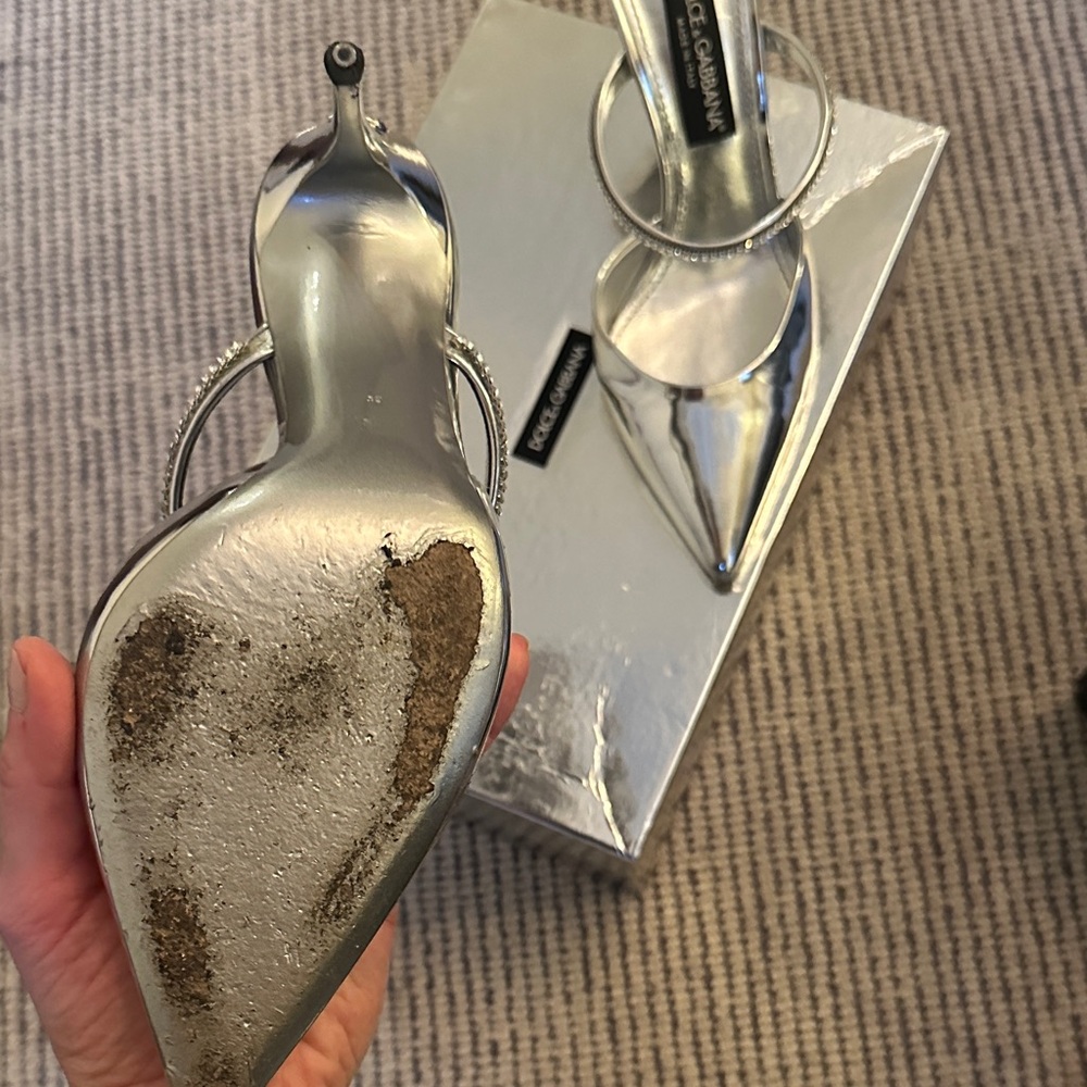 Dolce & Gabbana Metallic Silver Heels - Picture 3 of 3